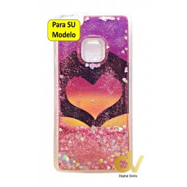 P10 Lite Huawei Funda Agua Purpurina Corazon