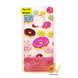 P10 Lite Huawei Funda Agua Purpurina Donuts