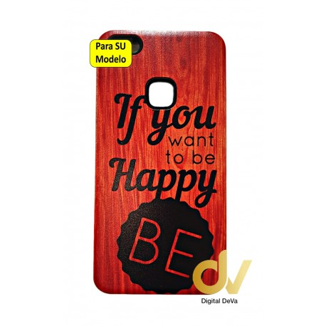 P10 Lite Huawei Funda Madera Efect Happy