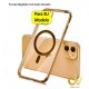 iPhone 15 Pro Max Funda MagSafe Cromado Dorado