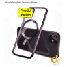 iPhone 15 Max / Plus Funda MagSafe Cromado Negro