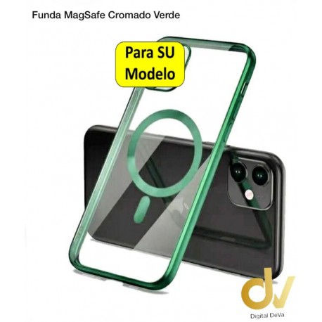 iPhone 15 Max / Plus Funda MagSafe Cromado Verde
