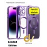 iPhone 15 Max / Plus Funda MagSafe Cromado Purpura