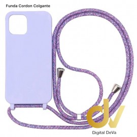 iPhone 15 Pro Max Funda Cordón Colgante Violeta