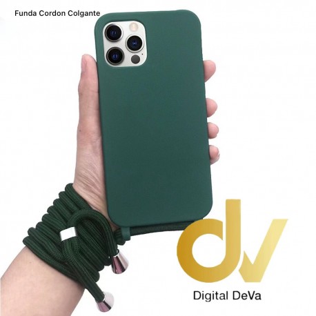 iPhone 15 Funda Cordón Colgante Verde Militar