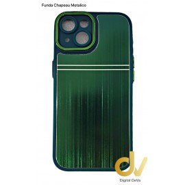 iPhone 15 Max / Plus Funda Chapeau Metálico Verde