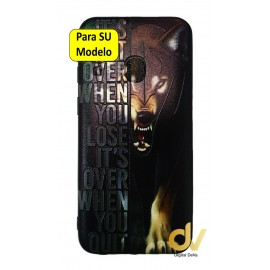  A8 2018 Samsung Funda Dibujo 5D Lobo