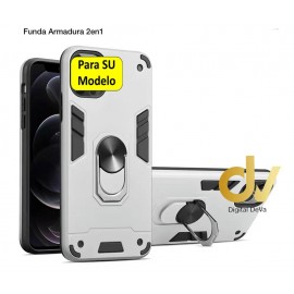 iPhone 12 Pro Max Funda Armadura 2 En 1 Plata
