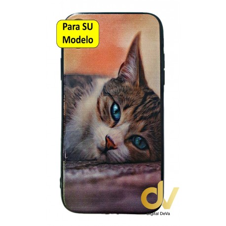 Note 10 Samsung Funda Dibujo 5D Gato Ojos Azules