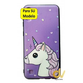 J6 Plus Samsung Funda Dibujo 5D Unicornio
