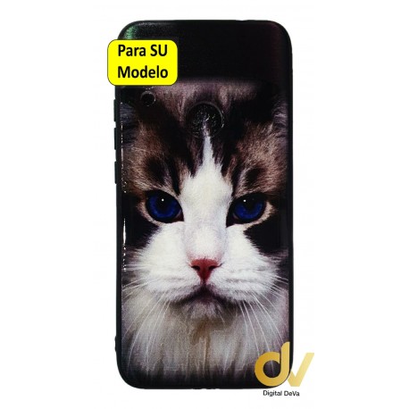 A20E Samsung Funda Dibujo 5D Gato Ojos Azules