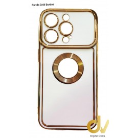 iPhone 15 Pro Funda Brilli Bertina Blanco