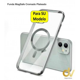 iPhone 14 6.1 Funda MagSafe Cromado Plata