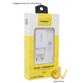 Cargador Pack Foneng 2.1A K210 iPhone