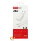 Cargador Pack PD 20W Tipo C a C T- SA2C Blanco