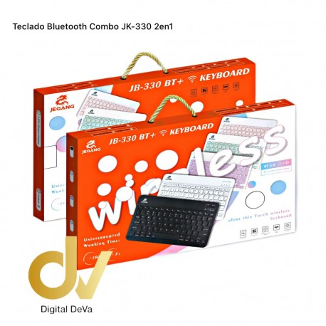 Teclado Bluetooth Combo JQNG JK-330 2en 1 Blanco