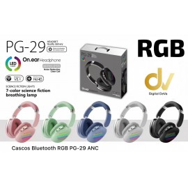 Cascos Bluetooth RGB PG-29 Blanco