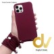 S23 FE Samsung Funda Colgante Con Cordón Vino Tinto