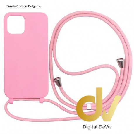 iPhone 14 Pro Funda Cordón Colgante Rosa