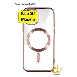 iPhone 14 Max Funda MagSafe Cromado Rosa