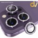 Iphone 14 Pro Cristal Lente Purpurina Lila