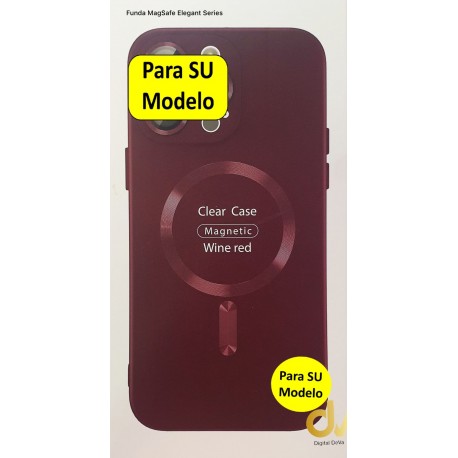 iPhone 15 Pro Funda Magsafe Elegant Series Vinotinto