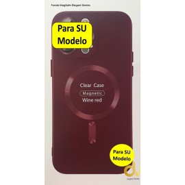 iPhone 14 Funda Magsafe Elegant Series Vinotinto