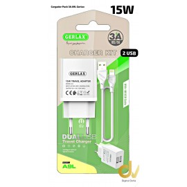 Cargador Pack 15w 2USB Lightning A9L Gerlax