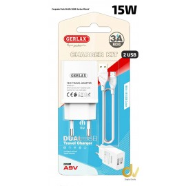 Cargador Pack 15w 2USB Micro A9V Gerlax