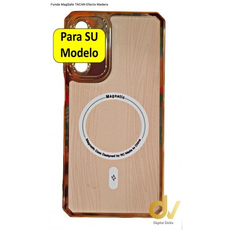 iPhone 15 Pro Funda Magsafe Tacan Efecto Madera Beige