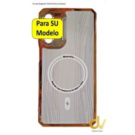 iPhone 15 Pro Funda Magsafe Tacan Efecto Madera Gris