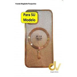 iPhone 15 Pro Funda MagSafe Purpurina Dorado