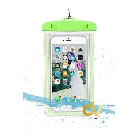 Universal Funda Luminoso Impermeable Verde