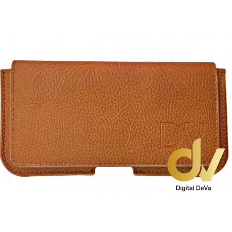 Universal 5.5" Funda Cinturón Premium Marrón