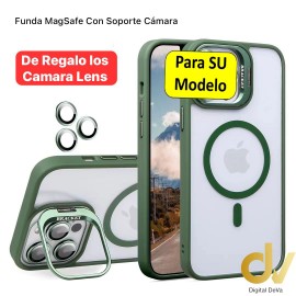 iPhone 15 Pro Max Funda Magsafe Con Soporte Camara Verde