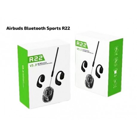 Airbuds Bluetooth Sports R22 Negro