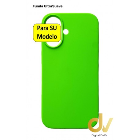 iPhone 16 Funda Ultra Suave Verde Neón