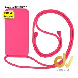 iPhone 16 Funda Cordón Colgante Fucsia Neón