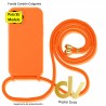 A15 5G Samsung Funda Colgante Con Cordón Naranja Neón