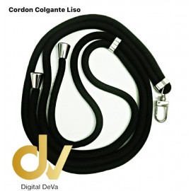 Colgante Liso Con Tarjetero Transparente Negro
