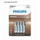 Pilas Phillips AAA 4pc LR03 INCL EcoTasa