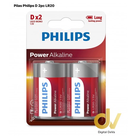 Pilas Phillips D 2pc LR20 INCL EcoTasa