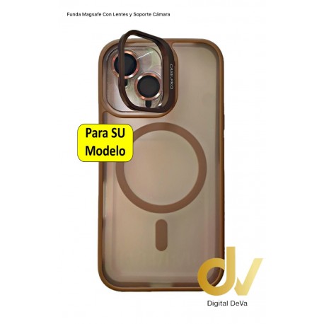 iPhone 15 Pro Funda Magsafe Con Soporte Camara Marrón