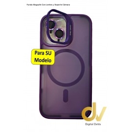 iPhone 16 Funda Magsafe Con Soporte Camara Lila
