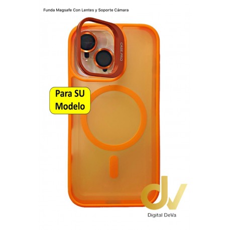 iPhone 15 Pro Max Funda Magsafe Con Soporte Camara Naranja