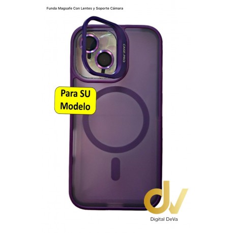 iPhone 14 Pro Max Funda Magsafe Con Soporte Camara Lila