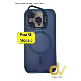iPhone 15 Pro Funda Magsafe Con Soporte Camara Azul