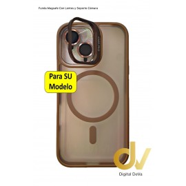 iPhone 14 Pro Funda Magsafe Con Soporte Camara Marrón