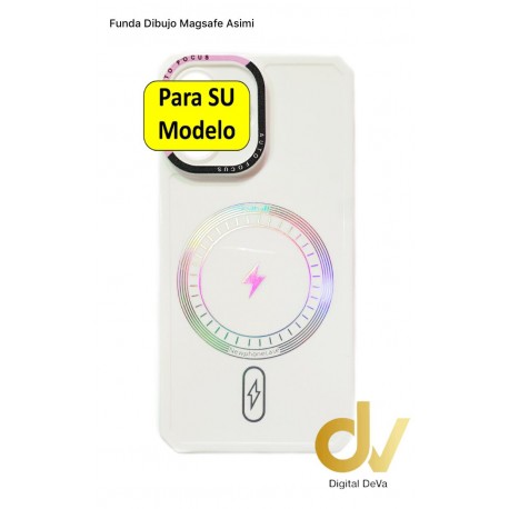 iPhone 16 Pro Max Funda Dibujo Magsafe Asimi Blanco