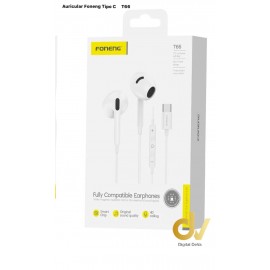 Auricular Foneng Tipo C T66 Blanco